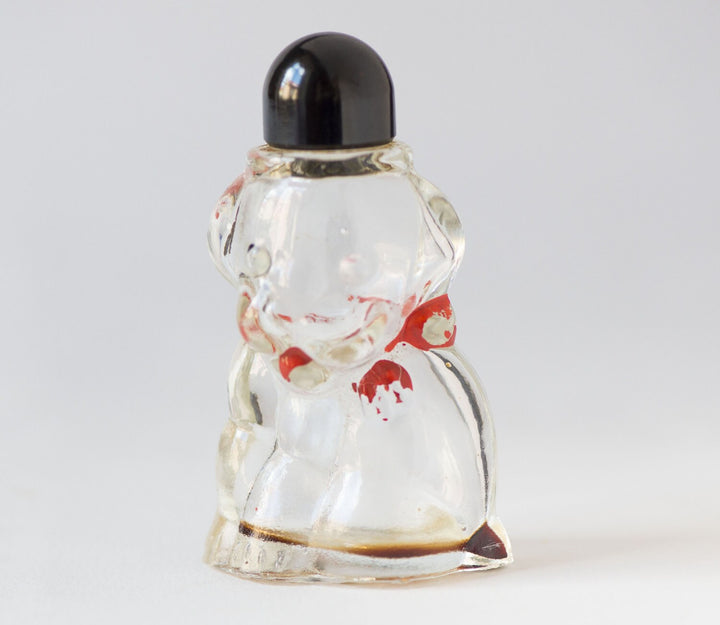 Vintage Eau de Toilette Mini Bottle Dog, Soviet Teens Perfume Bottle Empty, Puppy Shape Fragrance Retro Collectable Gift