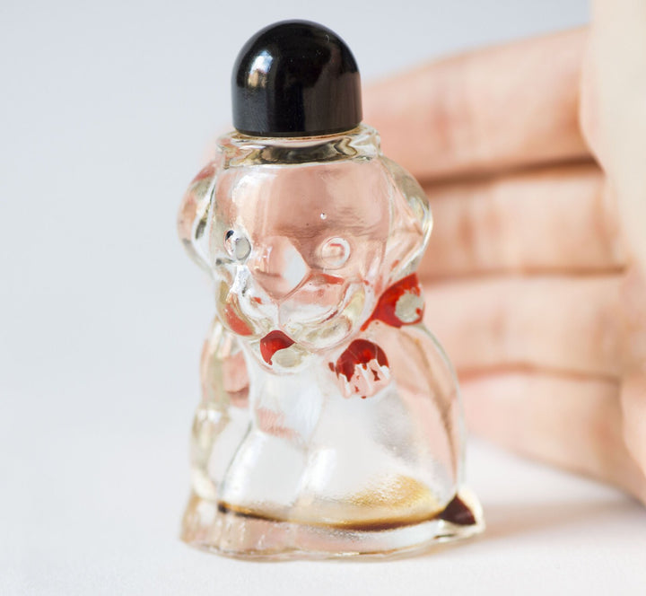 Vintage Eau de Toilette Mini Bottle Dog, Soviet Teens Perfume Bottle Empty, Puppy Shape Fragrance Retro Collectable Gift