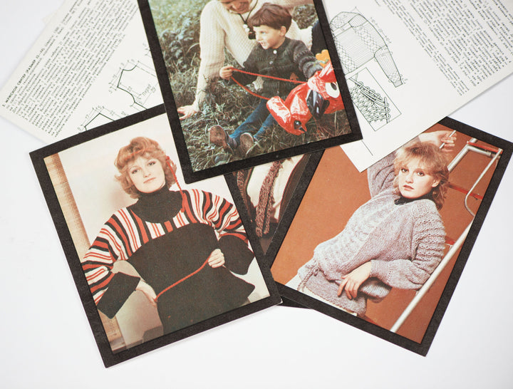 Soviet DIY Knitting Leaflets more than 20 patterns Soviet fashion trends 80s, Cottage Cardigans Sweaters Knitting Patterns, DIY Instructions