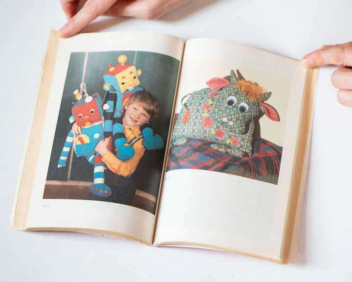 Vintage handicrafts book for all the family in Russian, home craft book illustrated 1985, sewing knitting macrame pattern making accessories