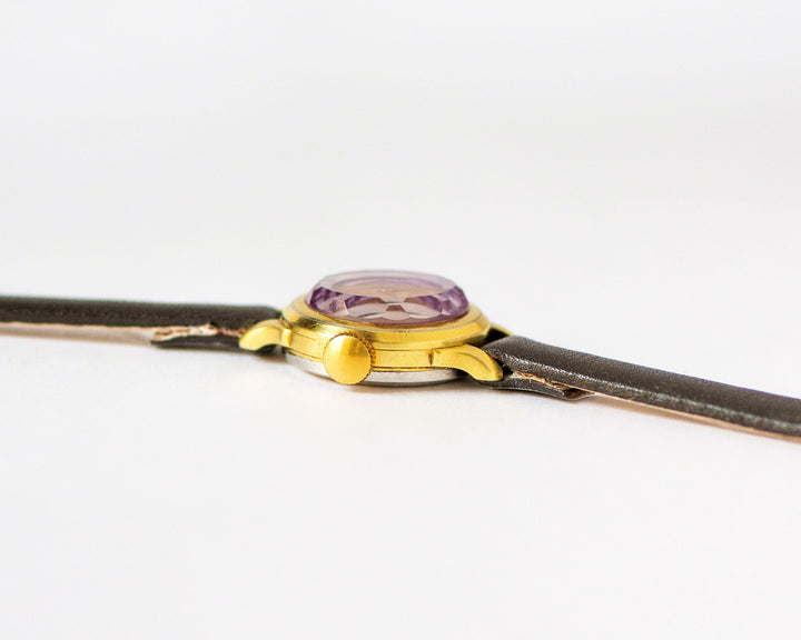 Watch for women limited edition Seagull vintage, micro watch gold plated, chic lady watch unique gift jewelry, new genuine leather strap