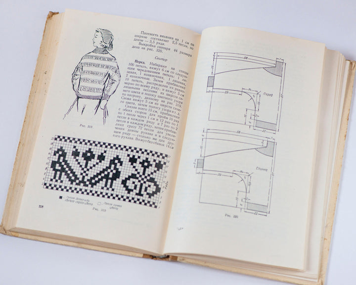 Knits for kids and teens fashion book in Russian handknit styles children 1960 craft book methods knitting book construction models guide