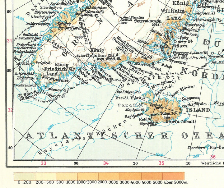 Geographic North Pole map wall art, vintage map in German North Pole, wall print retro map home interior gift, North print available 4 sizes