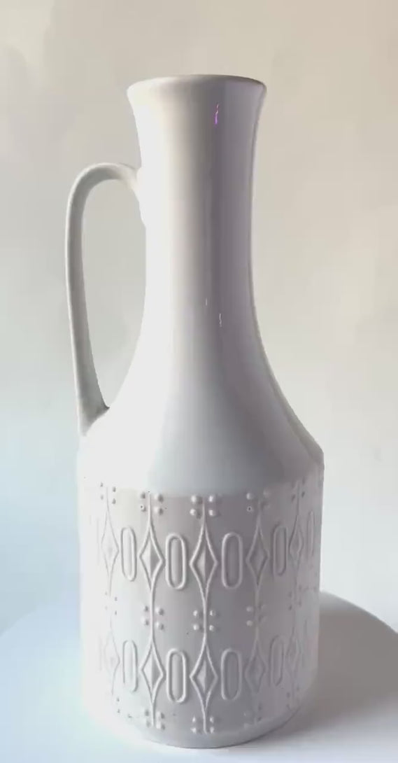 Vintage Royal Porzellan Bavaria KPM vase white, porcelain vase 625\2 Bavaria vase Germany ceramic vase 50s modern minimalist home decor gift