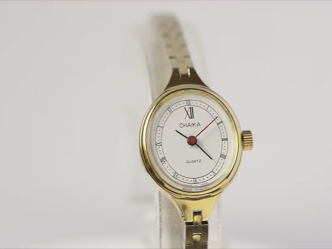 Cocktail wristwatch for women Seagull, quartz lady watch bracelet gold shade, Roman numerals watch oval jewelry lady gift
