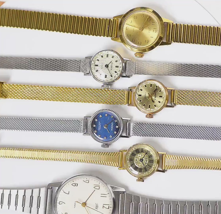 Yellow dial women watch micro size Seagull, gold plated lady watch jewelry vintage, wristwatch classic lady gift, new genuine leather band